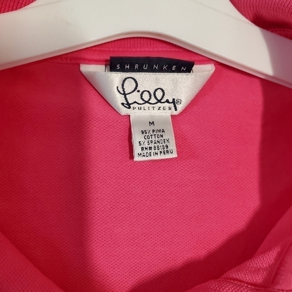 𝅺lilly Pulitzer White Label Fuchsia Polo - Picture 6 of 7
